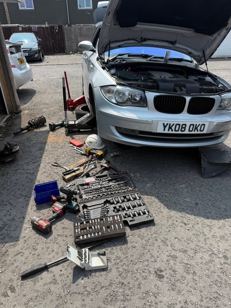 Suspension and brake repair on a BMW 1 Series